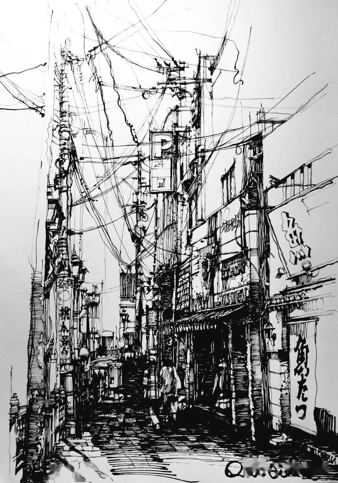 钢笔画家秋添精选钢笔画100幅震撼出炉