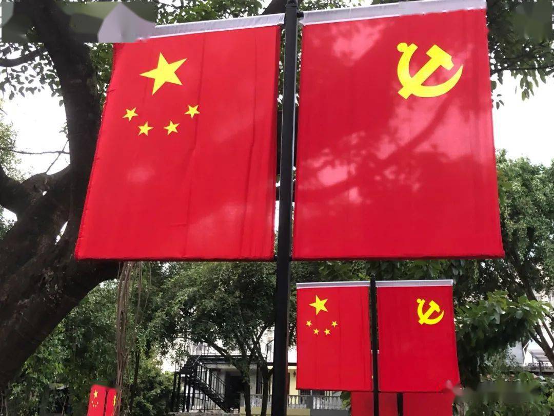 建党百年·德宏人民跟党走丨芒市很"红"_党旗