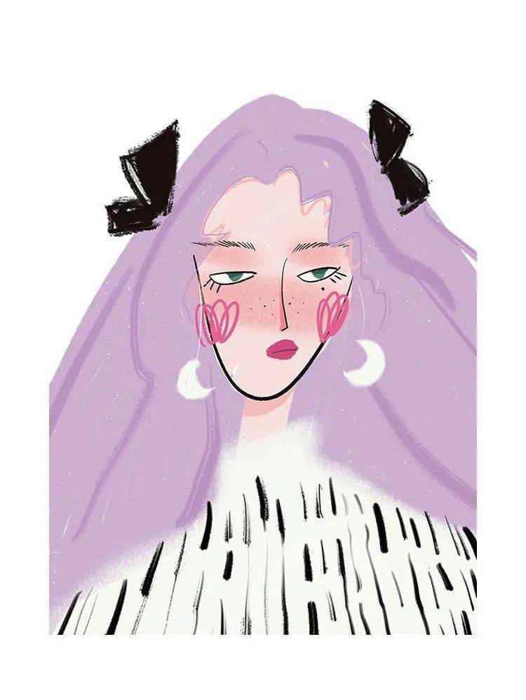 厌世脸红唇大波浪她们都是误入画布的神仙女孩