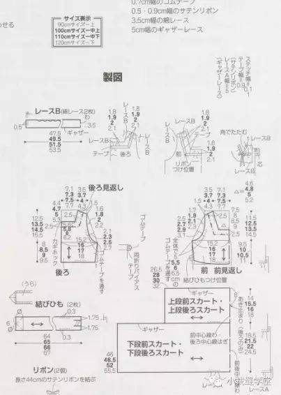 裁剪图儿童连衣裙90cm120cm
