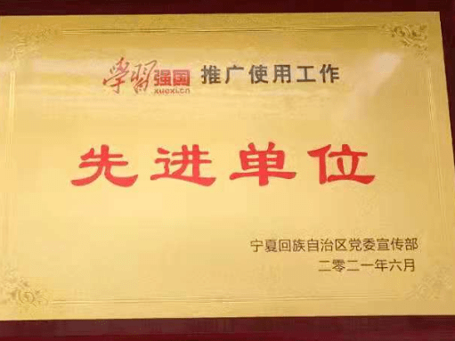 自治区工业和信息化厅荣获全区“学习强国”推广使用先进单位