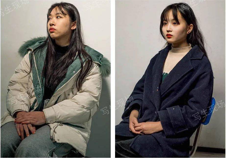 写生现场肖像照片在形体饱满程度和黑白灰层级关系上做了加强光影关系