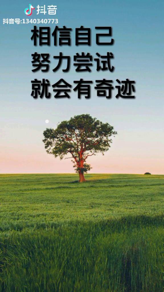 励志相信自己努力尝试就会有奇迹