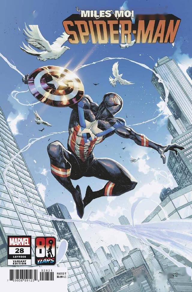 漫威漫画公开美国队长诞辰80周年纪念变体封面