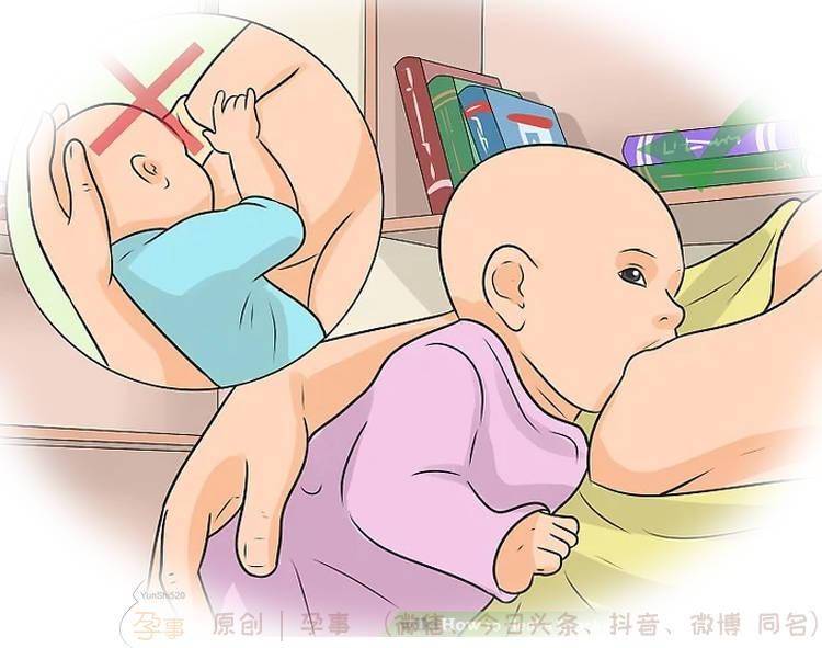 讓寶寶自己適應乳頭和自我吮吸2,母乳姿勢要正確每