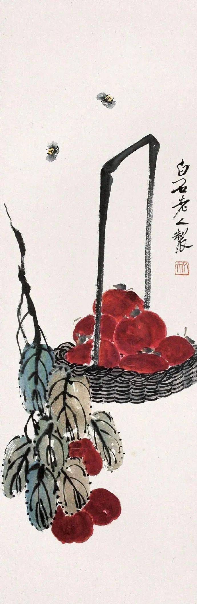 齐白石的25个果篮果香飘逸