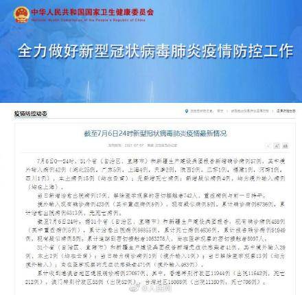 31省份新增本土确诊6例〖31省份新增本土确诊多少例〗