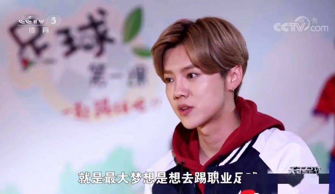 在央视《天下足球》的采访中,鹿晗表示自己曾经最大的梦想是踢职业