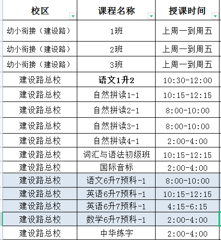 邻家昂立|8月暑假新班开班提醒,请注意查收!_校区