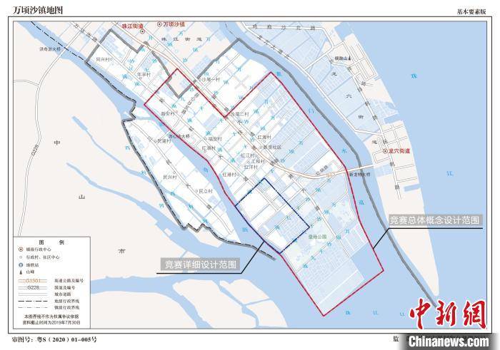 南沙區萬頃沙鎮地圖. 南沙區政府供圖