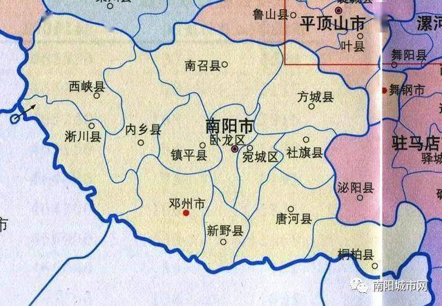 南阳区域地图图片