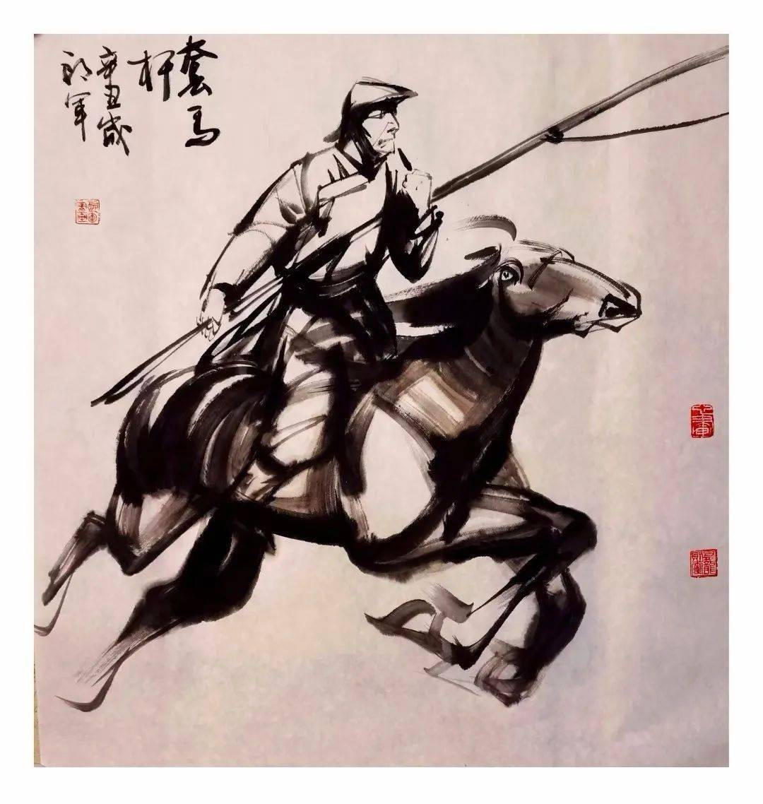 与马共舞当代画家郎军画马精选