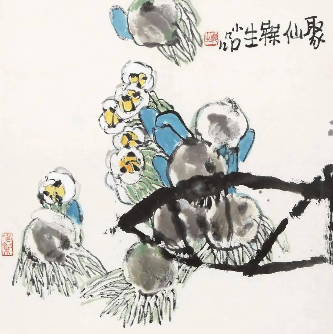 九旬画叟赵梅生无师自勉画无定法