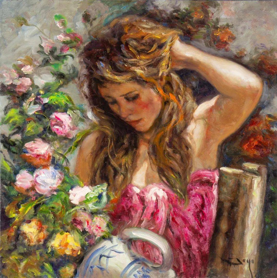 西班牙画家何塞罗约独特的人物风景油画艺术作品欣赏