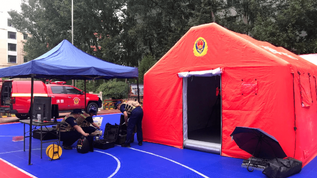 黄南消防开展现场指挥部搭建训练