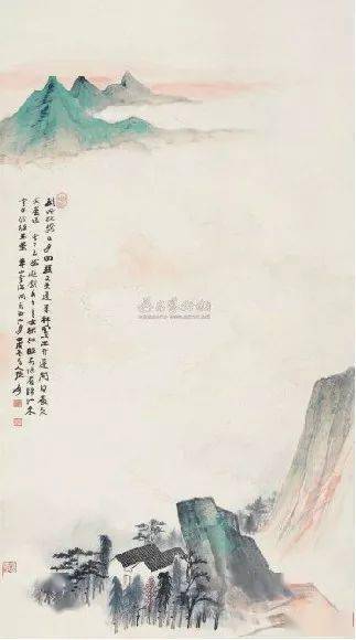 八雅轩丨【八雅丹青】现当代名家：张大千彩色山水人物作品欣赏_影响