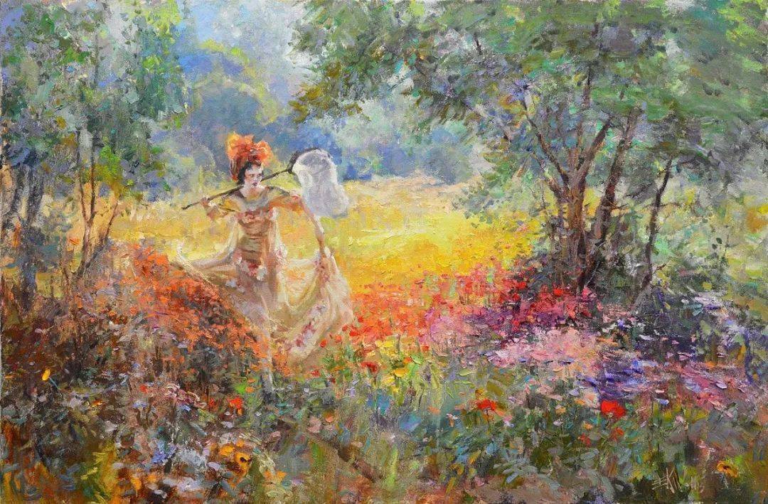 美国画家埃里克沃利斯迷人的风景油画醉人的色彩美极了