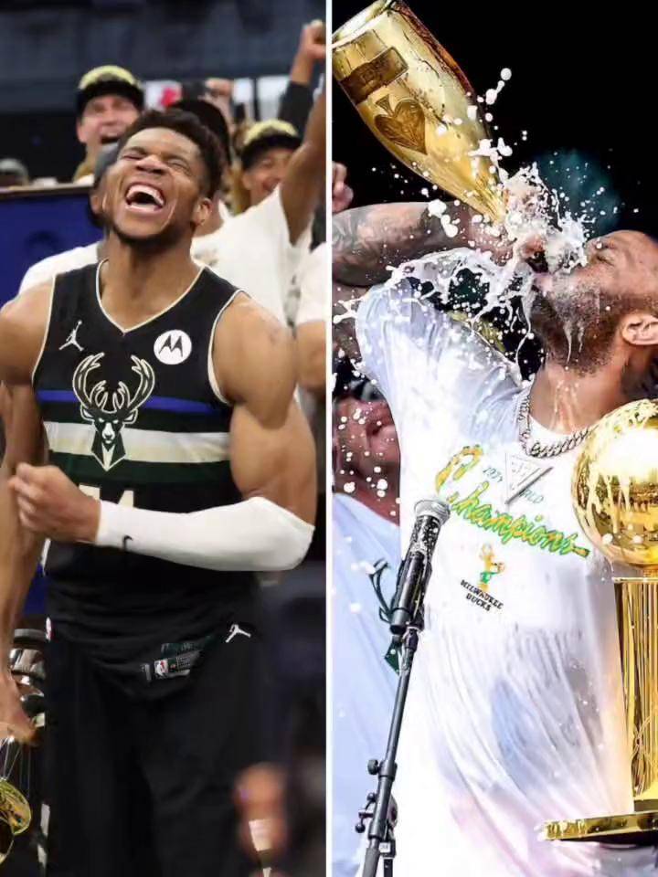 雄鹿夺冠游行全城狂欢塔克狂喝香槟字母哥高举fmvp彩带飘落字母哥雄鹿