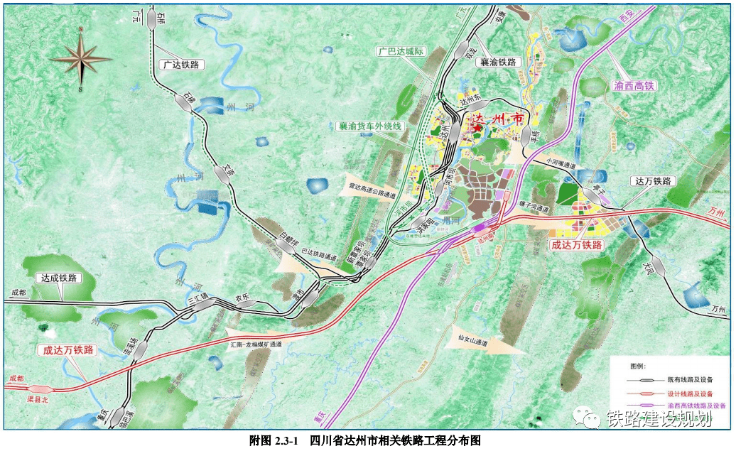 成達萬高鐵線路平面示意圖▼成達萬高鐵規劃方案示意圖▼來源:遂寧市