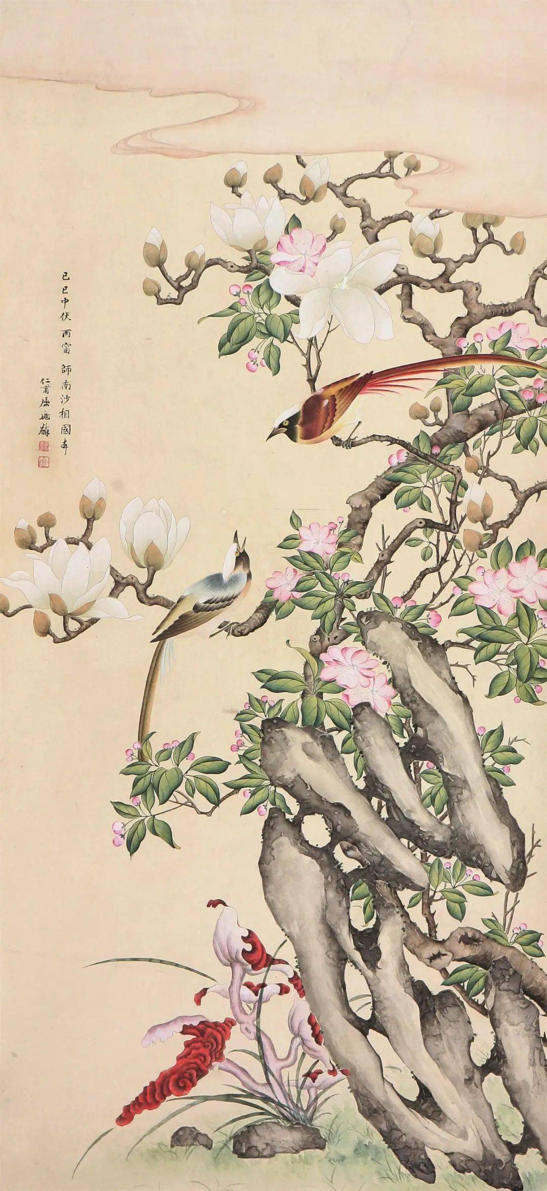 欣赏| "宫廷画家"屈兆麟工笔花鸟画23图 真厉害_高清