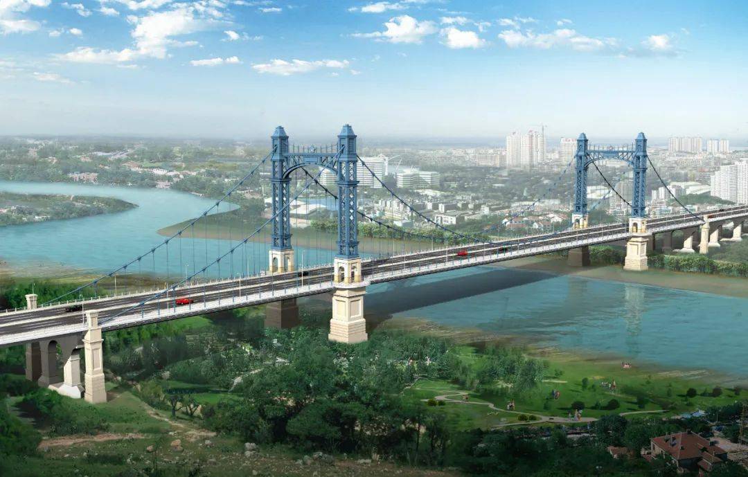 武汉江汉六桥跨江双钢塔叠合梁自锚式悬索桥成套建造技术达国际先进