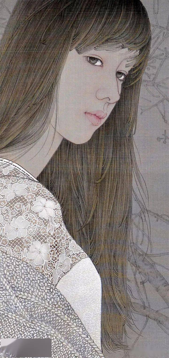 张艺的工笔人物设色高雅笔墨细腻