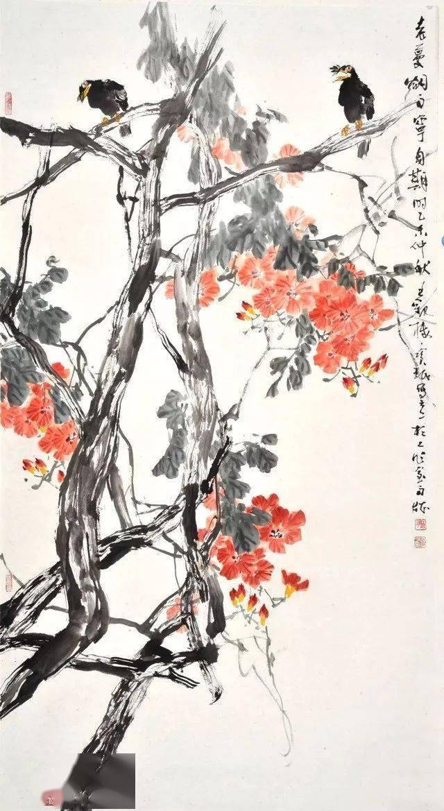 他的作品,气韵勃发,诗意灵动 ,平稳 厚实 昙花 