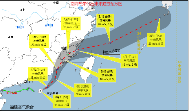 热带低压路径图省防指启动防台风Ⅳ级应急响应并要求4日12时