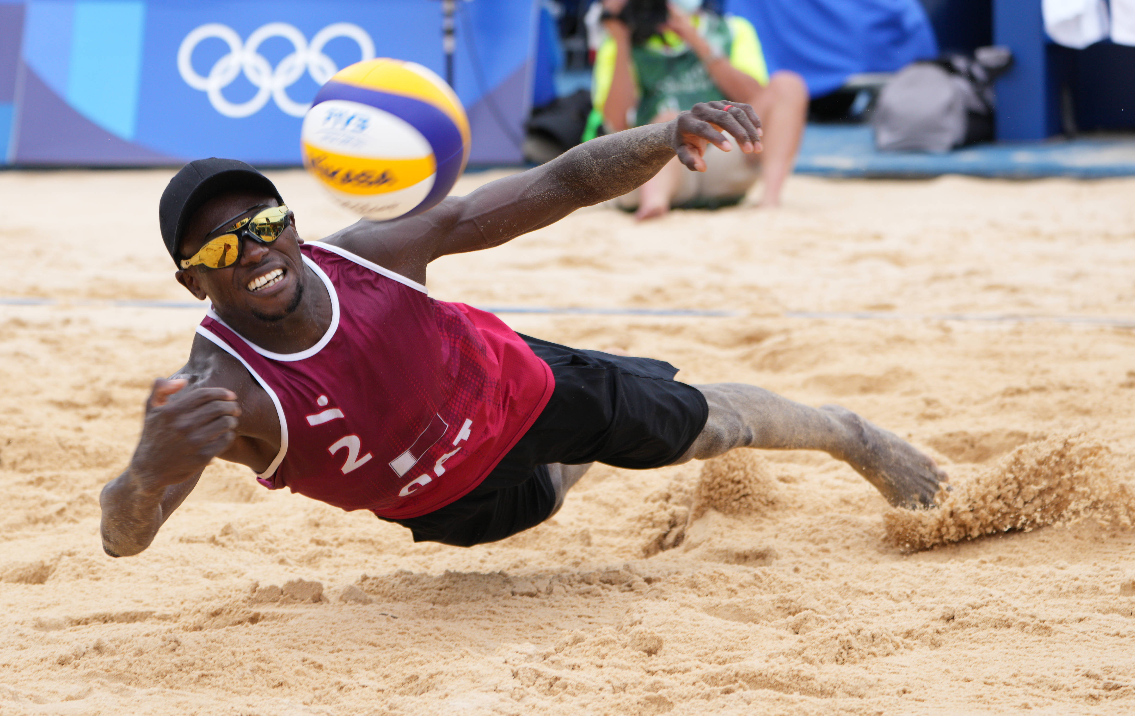 沙滩排球男子铜牌赛卡塔尔胜拉脱维亚