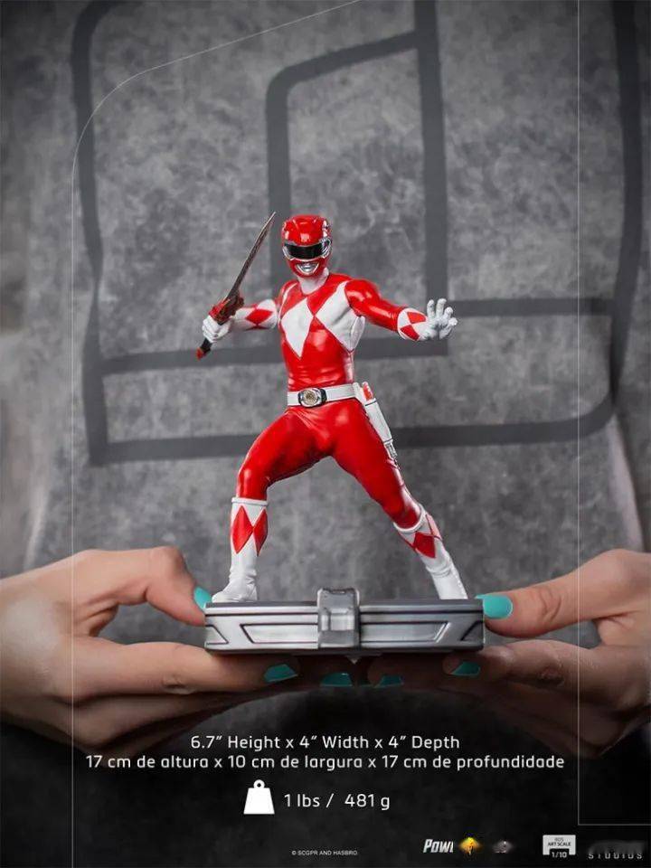 ironstudiosbdsartscale金刚战士红黑蓝黄粉红战士110比例雕像