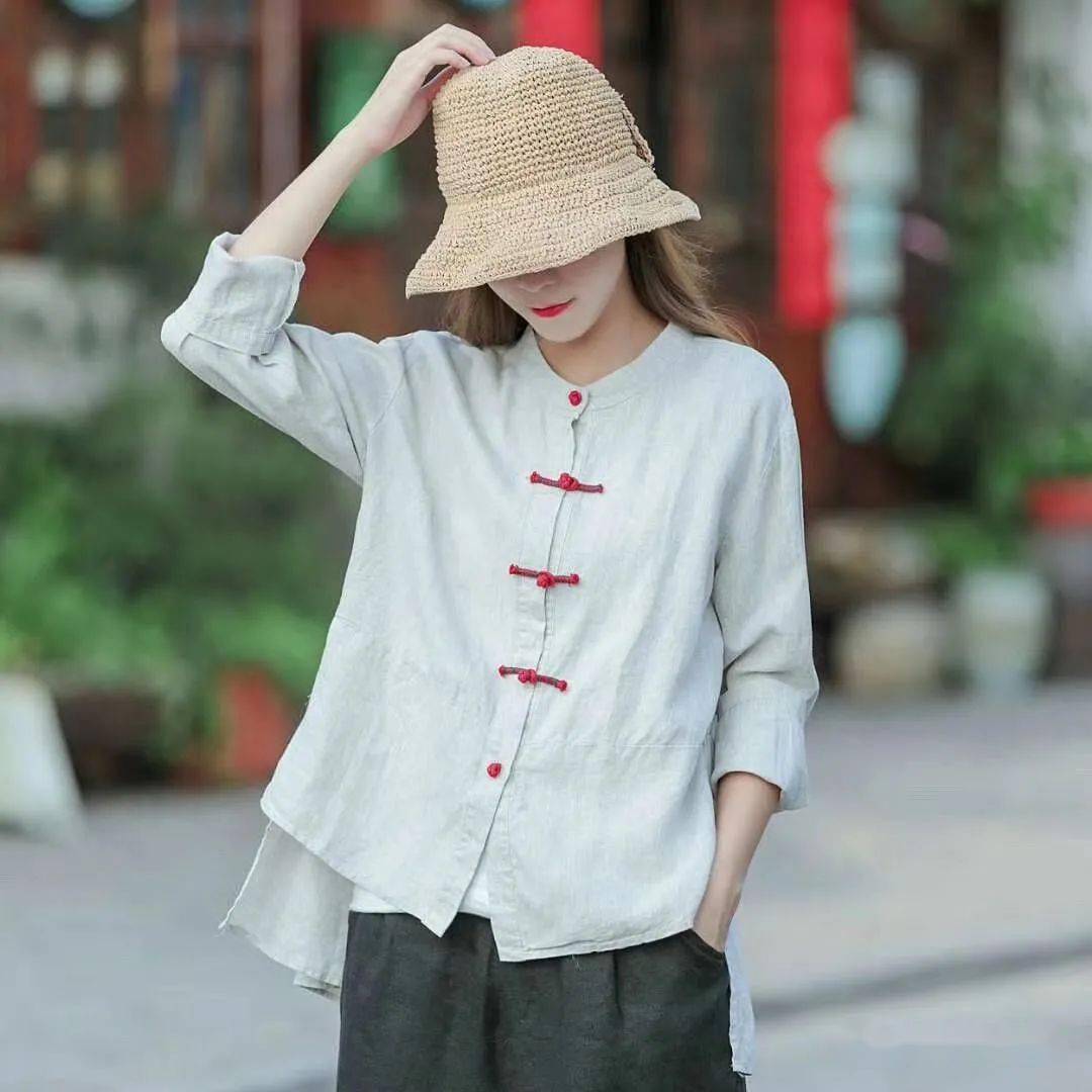 清丽脱俗有品味de棉麻服装