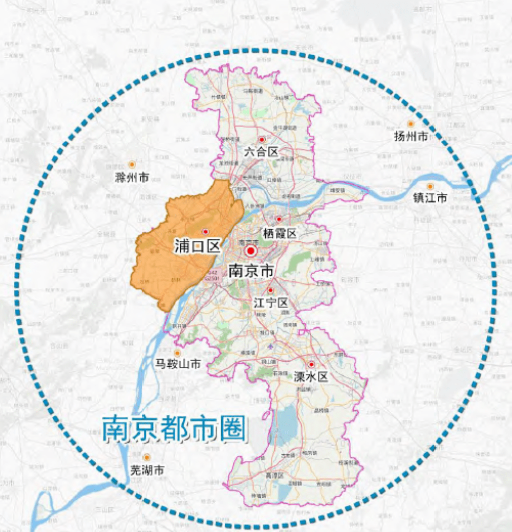 浦口区位于南京市西北部,地理条件优越,是长三角城市群,扬子江城市群