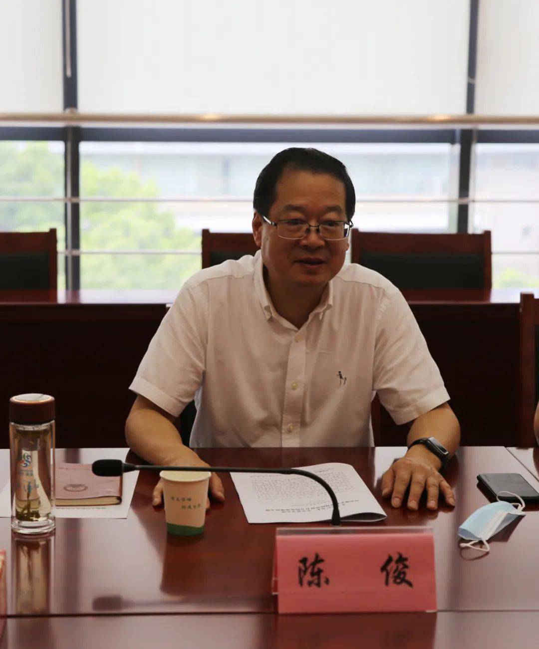 8月13日,市人大常委会副主任陈俊一行到市自然资源和规划局开展调研.