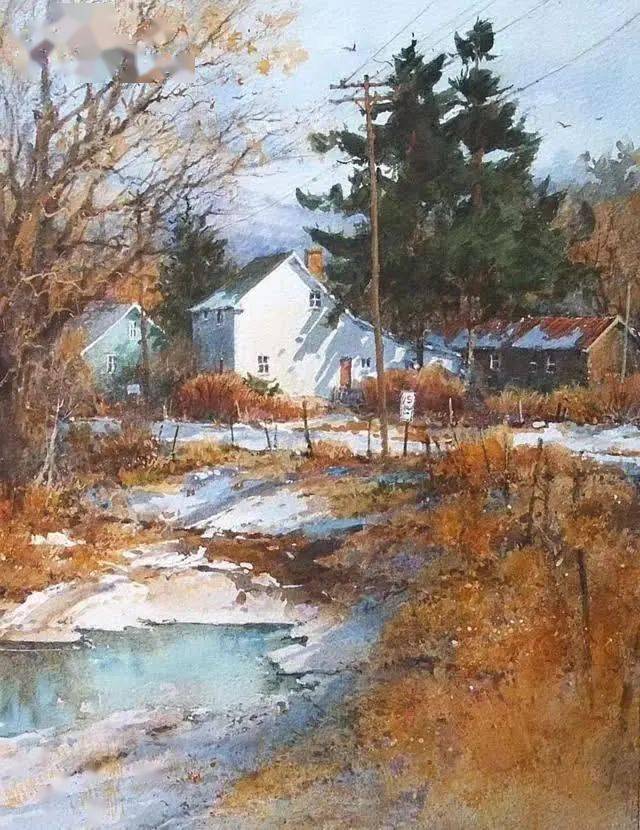 英国画家伊恩拉姆齐的水彩画