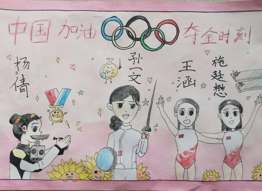 二年级奥运会绘画图片
