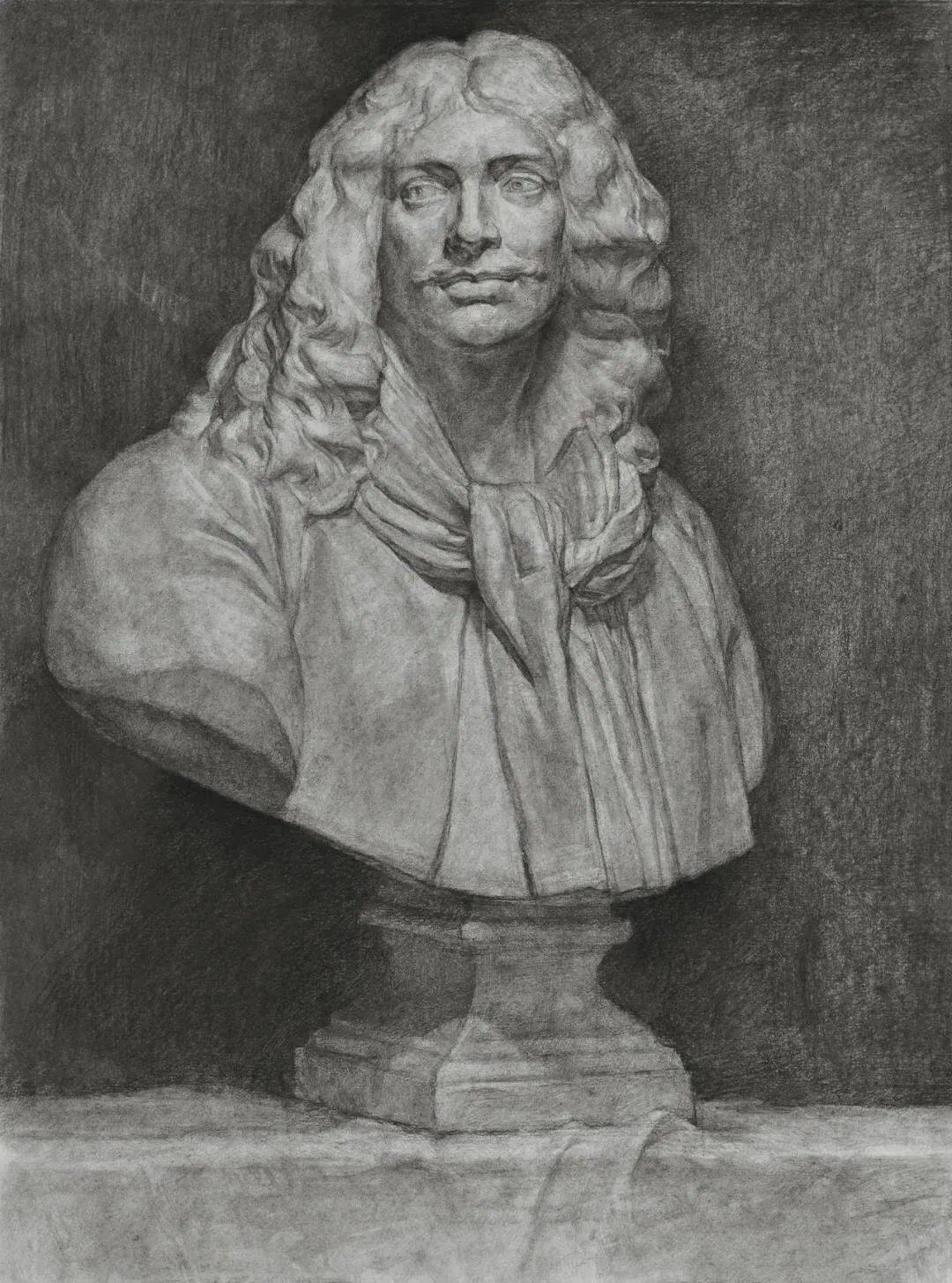 国美附中优秀学生作品,初中就画这么好,太惊艳了!_素描