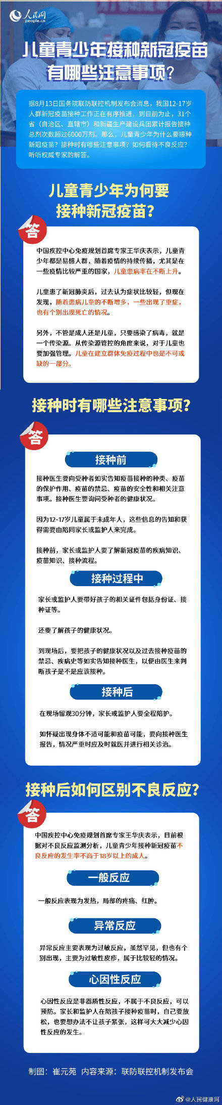 接种|儿童青少年接种新冠疫苗有哪些注意事项