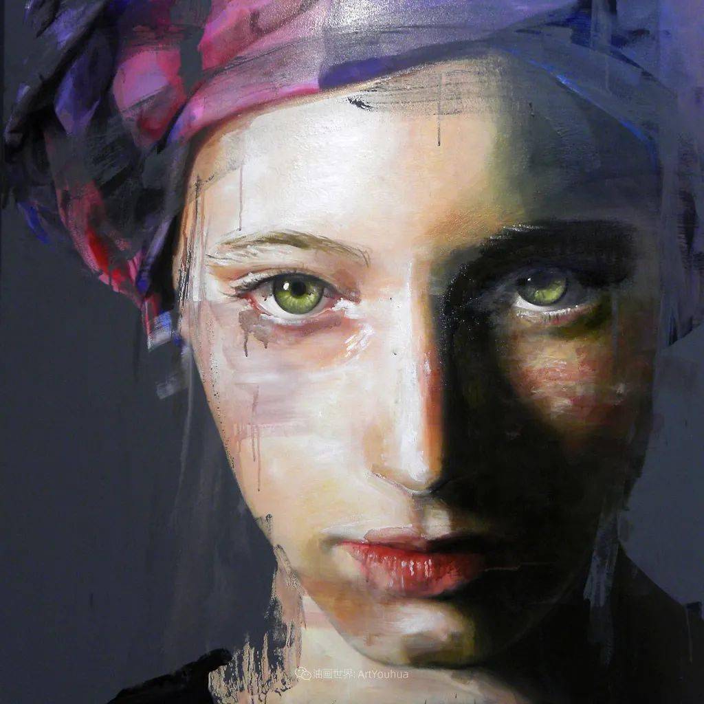 沉思的灵魂,一双直击内心深处的眼睛~意大利女画家罗伯塔·科尼油画