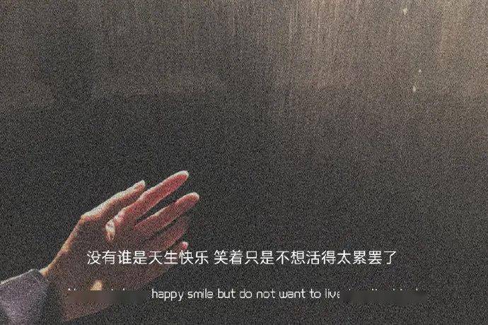 没有谁是天生快乐 笑着只是不想活得太累罢了不错 是路人就该路过社会