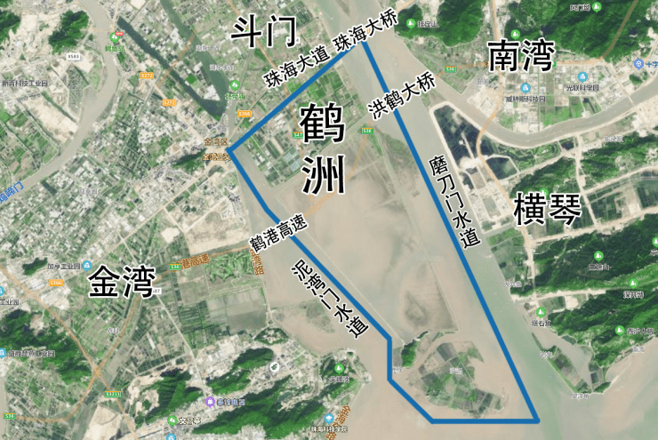 珠海鹤洲新区范围地图图片