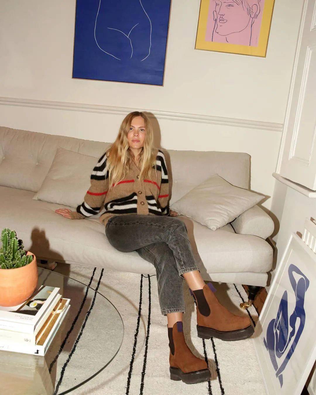 蓝色|初秋换季穿“ 奶奶衫 ”呀，太好穿了！