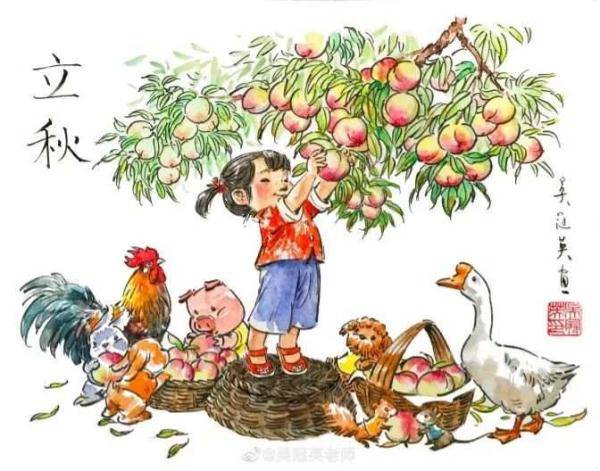 出圈|吴冠英：童心画处暑，“福娃之父”助二十四节气出圈！