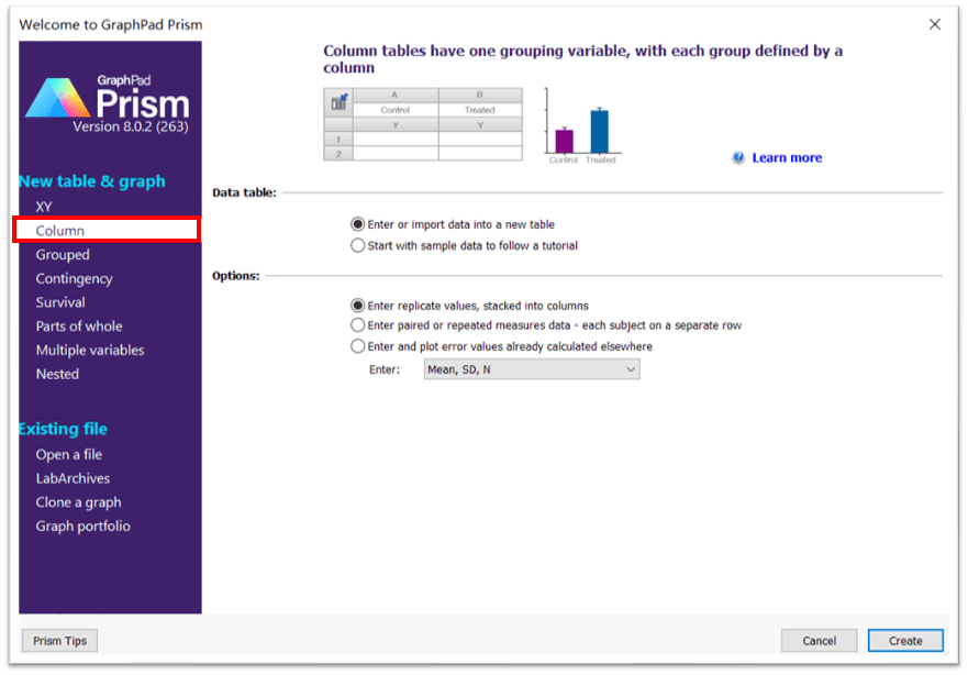 Graphpad prism 8 绘图使用教程详解_实验