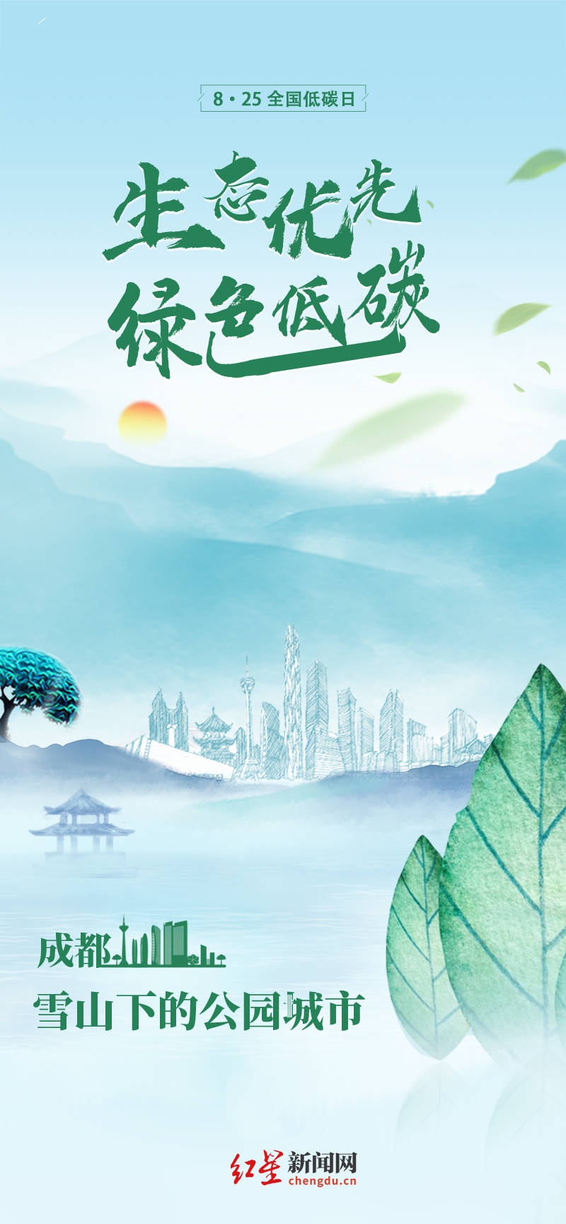 海报| 生态优先,绿色低碳 成都 雪山下的公园城市