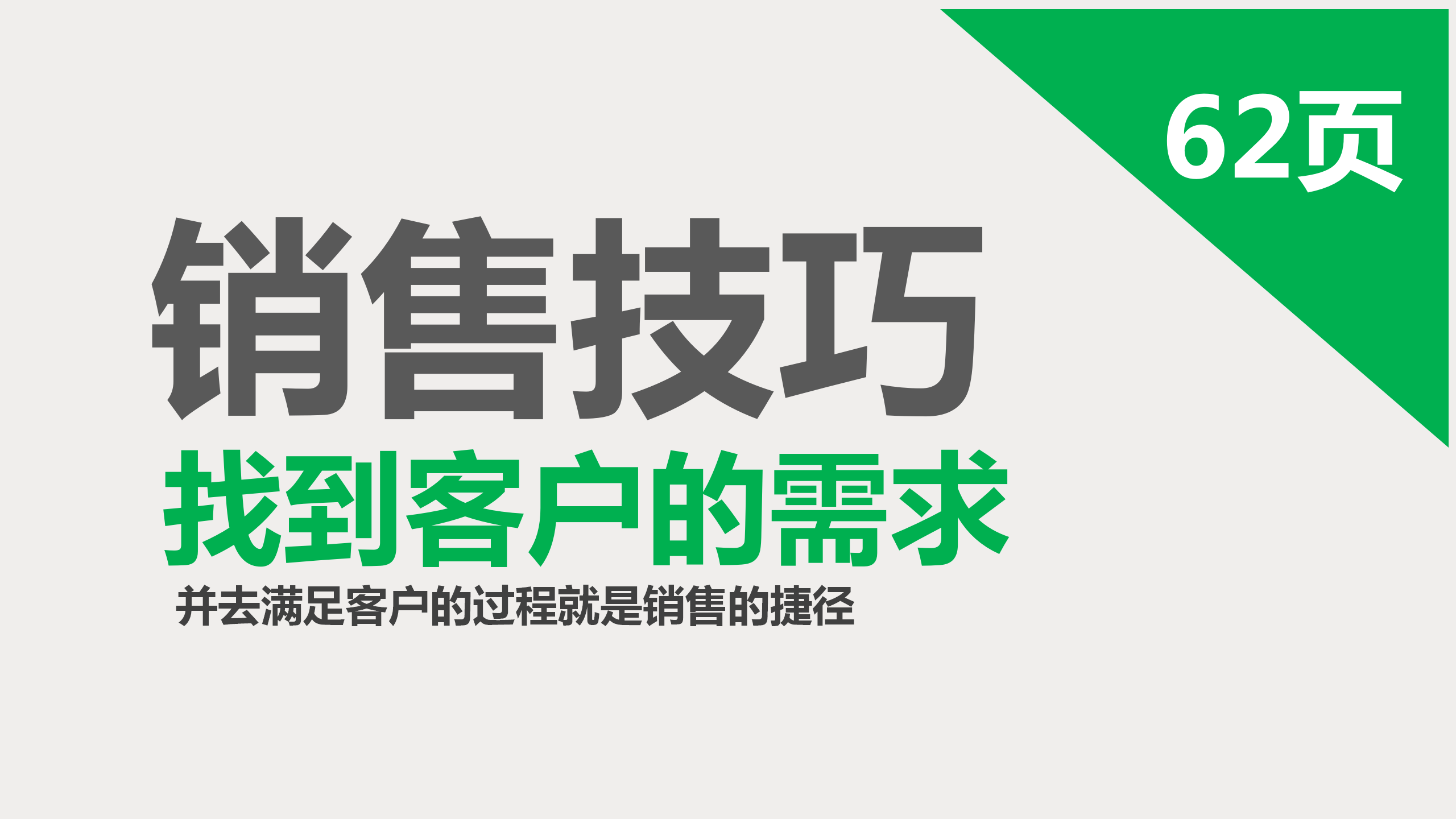 年薪680万销售总监呕心沥血总结:62页销售就是满足客户的需求