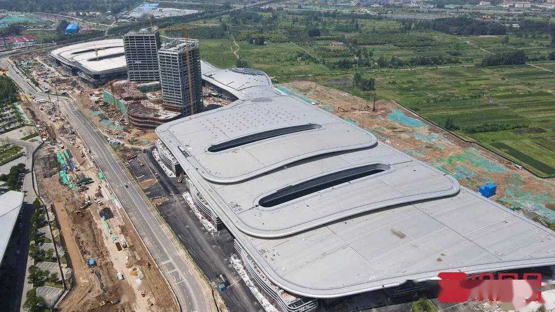 壮观航拍镜头下的淮海国际博览中心最新建设进展来了