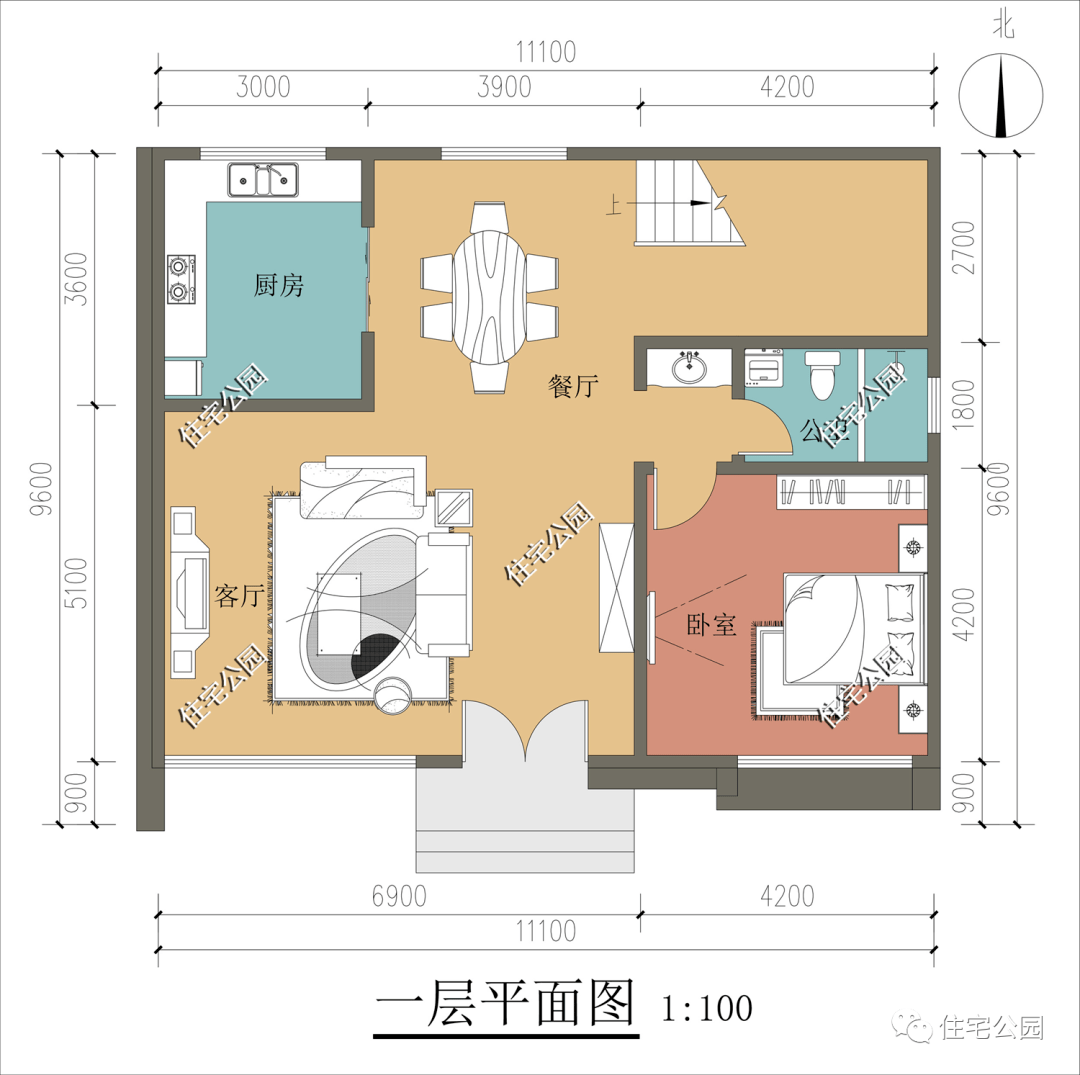 开放式客厅布局,南北通透,舒适度满分;厨房面积刚刚好,l型设计满足多