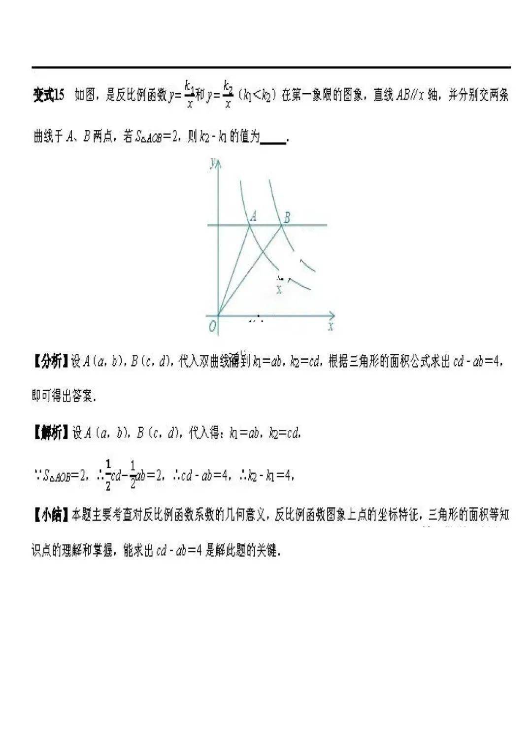 专题讲解 反比例函数 知识汇总 12种考试题型 36个变式练习 K值难点专练 思维导图 数学