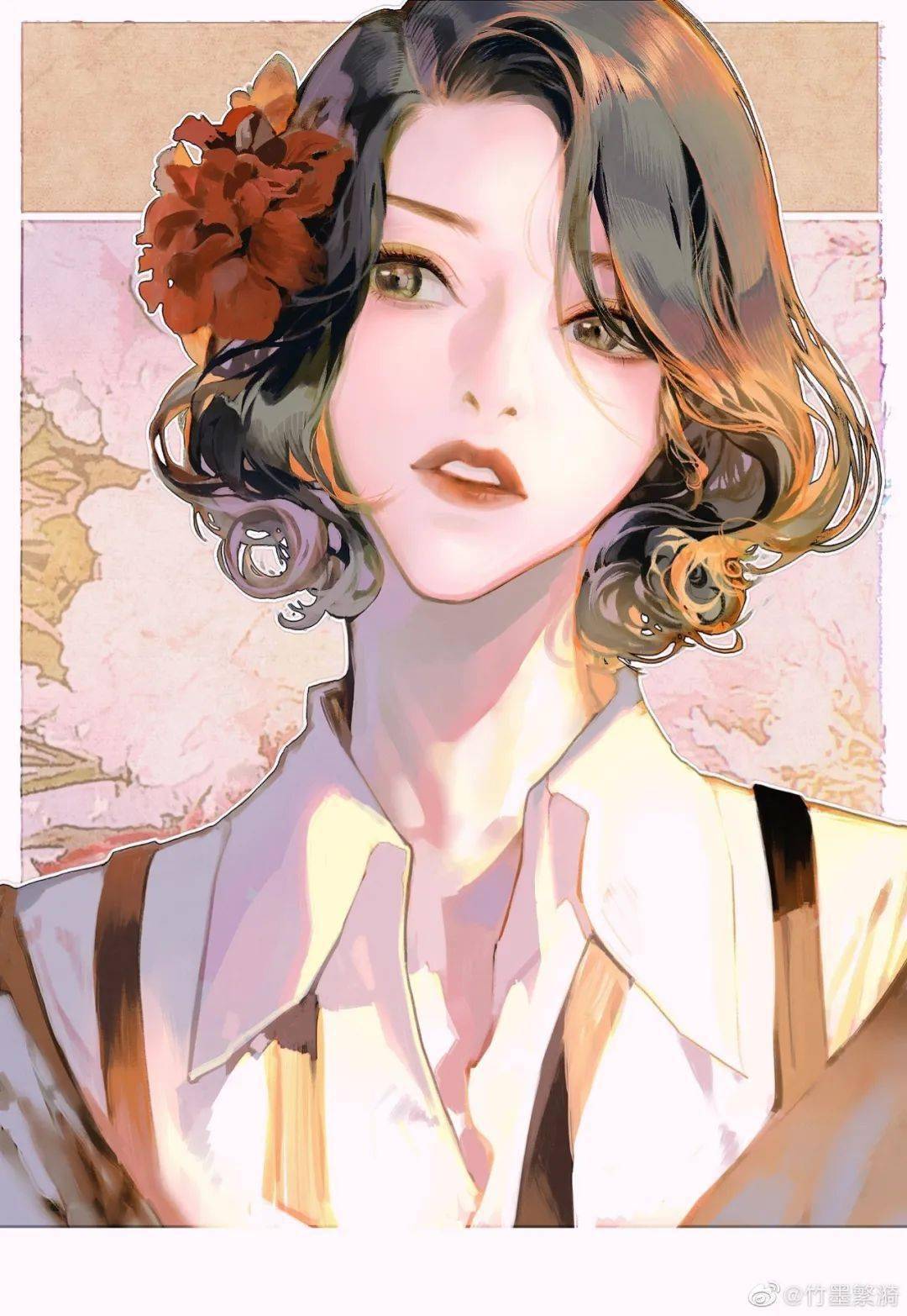 画师作品赏析竹墨繁漪刻画不同风格女性美富有故事感的手绘