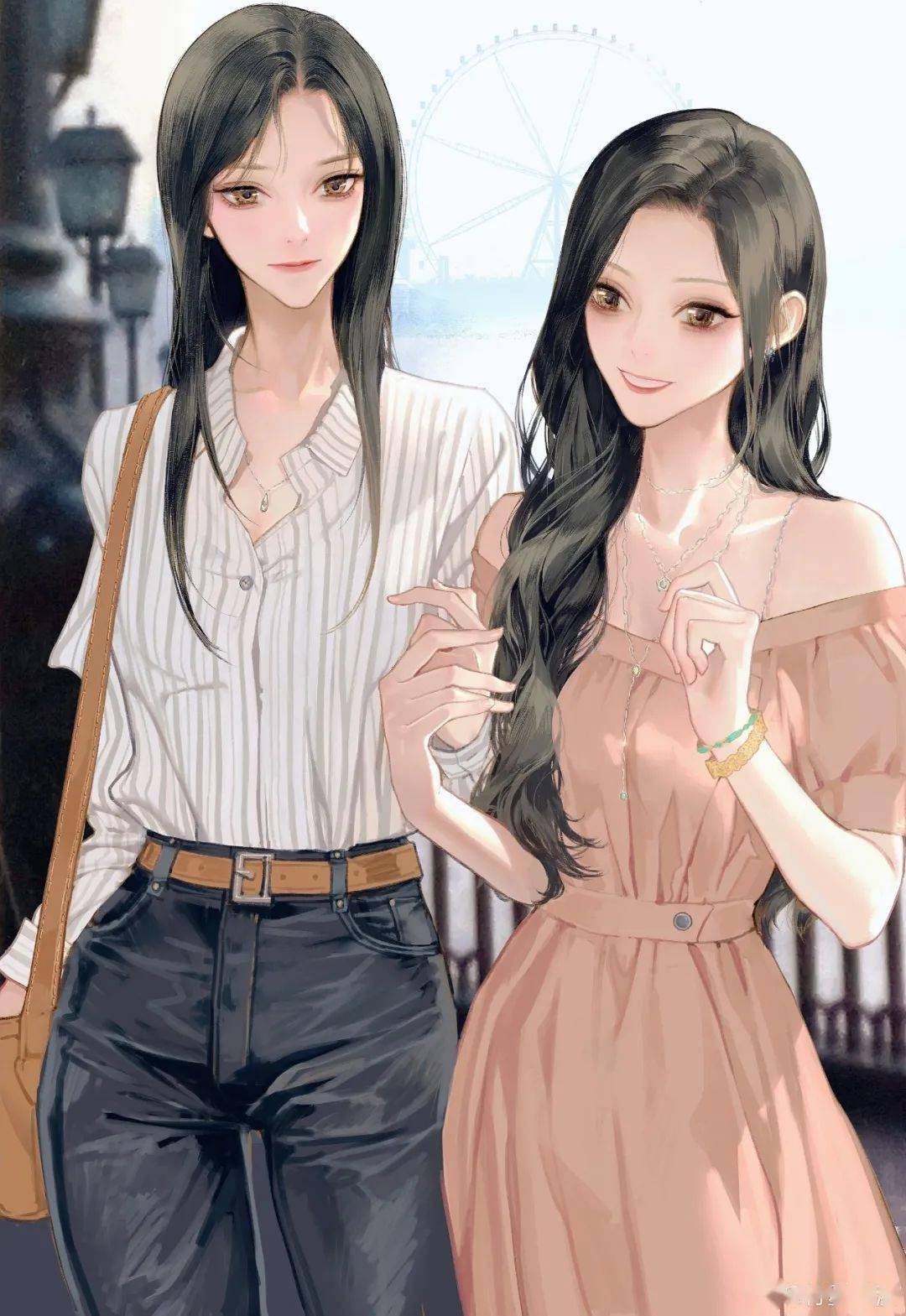 【画师作品赏析】竹墨繁漪-刻画不同风格女性美,富有故事感的手绘